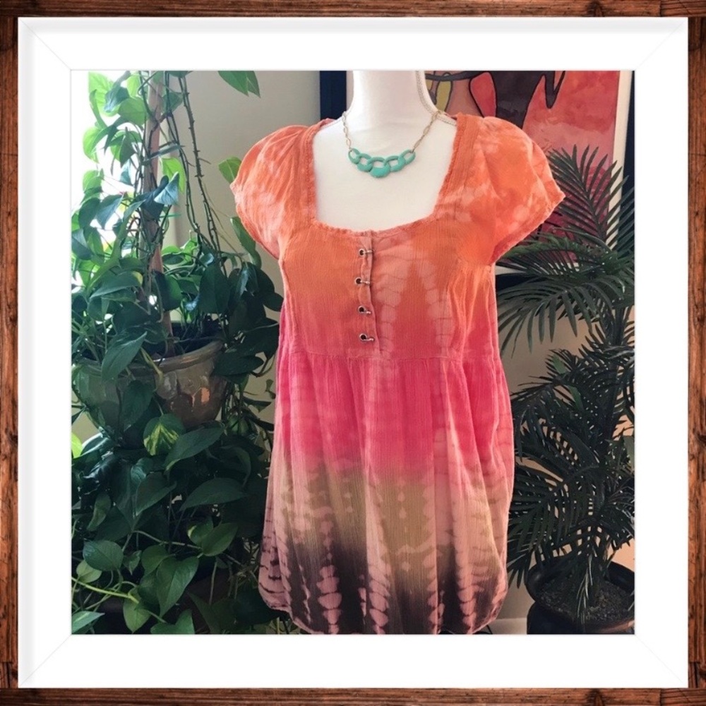 Boho hippie multi colored top